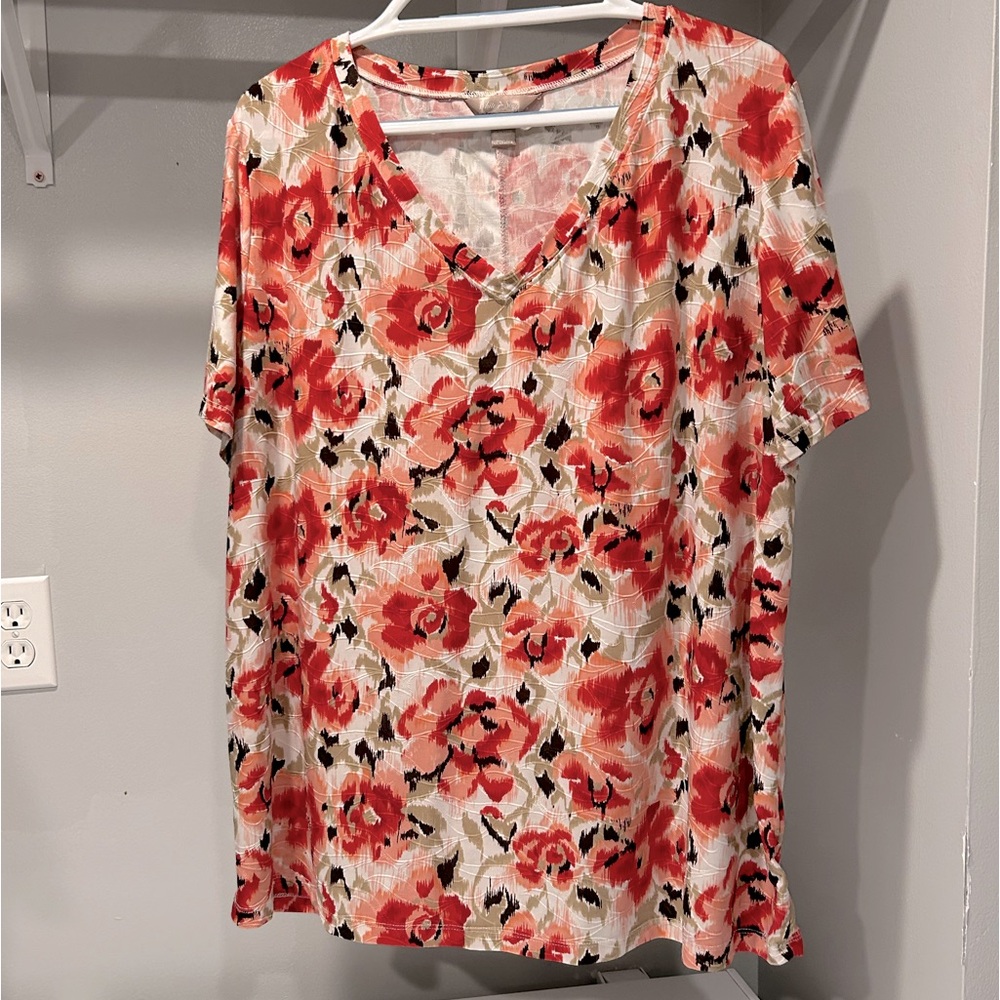 White Stag Floral Blouse